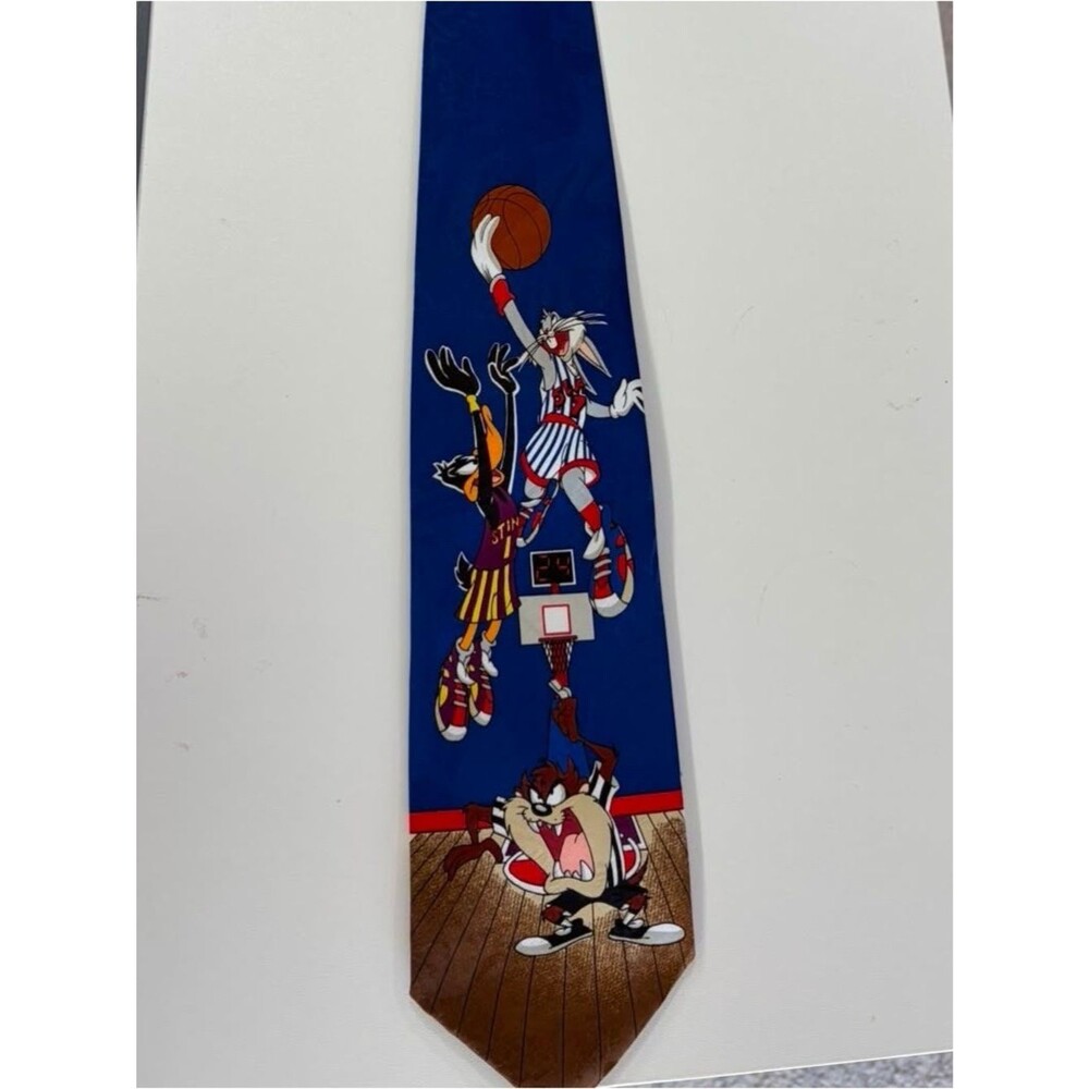 Looney Tunes vintage Blue Basketball Novelty Tie